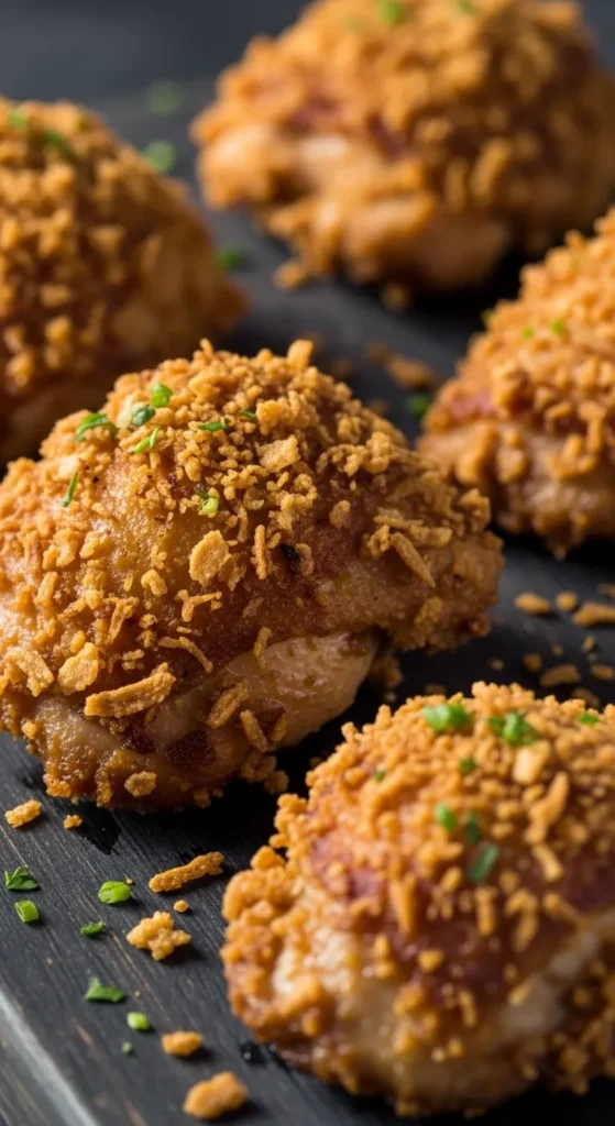 Crispy Onion Chicken Thighs