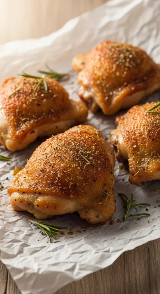 Crispy Onion Powder Chicken Thighs