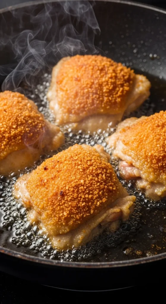 Crispy Pan-Fried Chicken Thighs