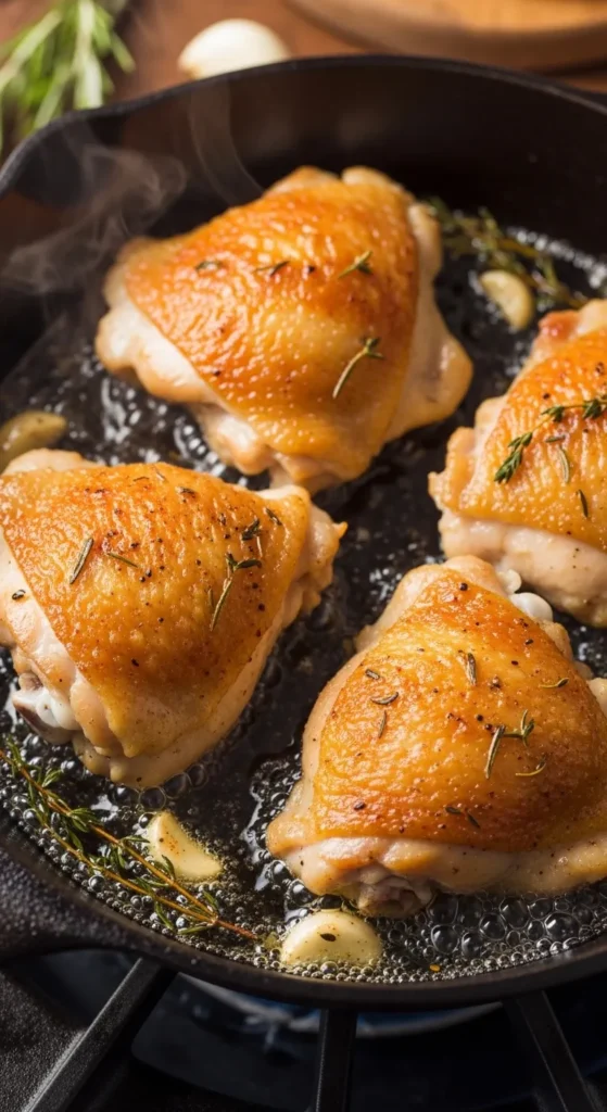  Crispy Pan-Fried Chicken Thighs