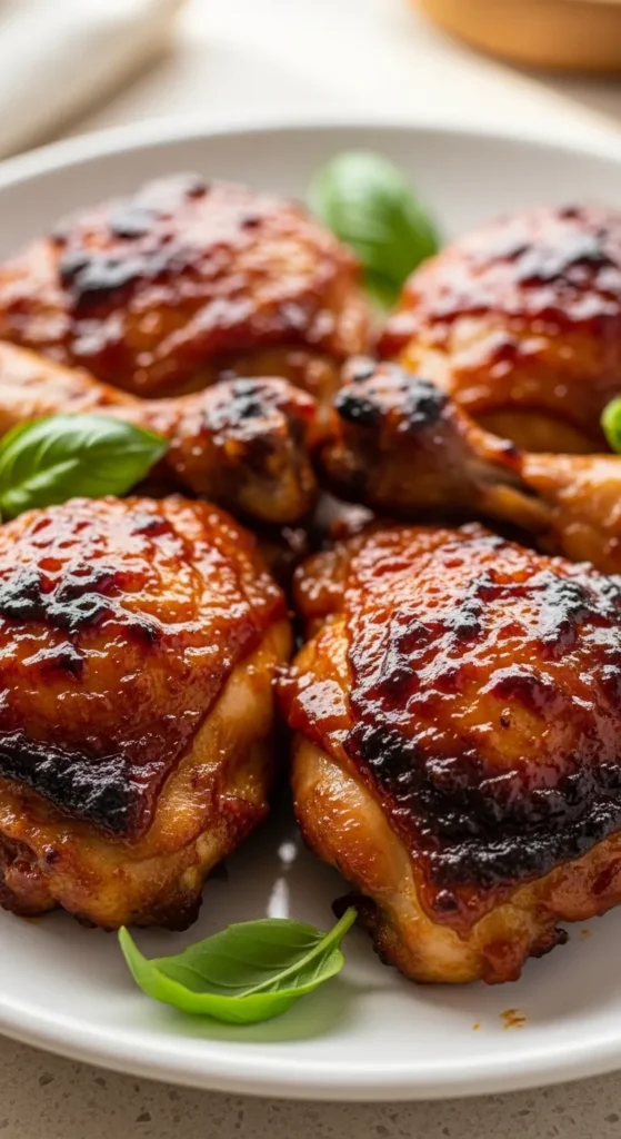 Crispy Tomato Glazed Thighs
