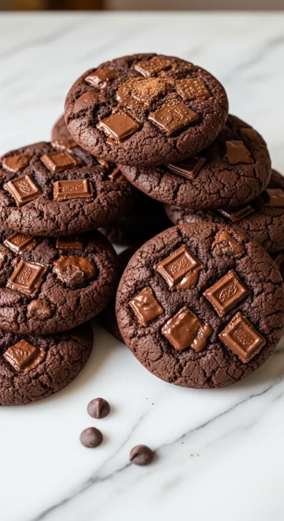 Double Chocolate Chunk Cookies