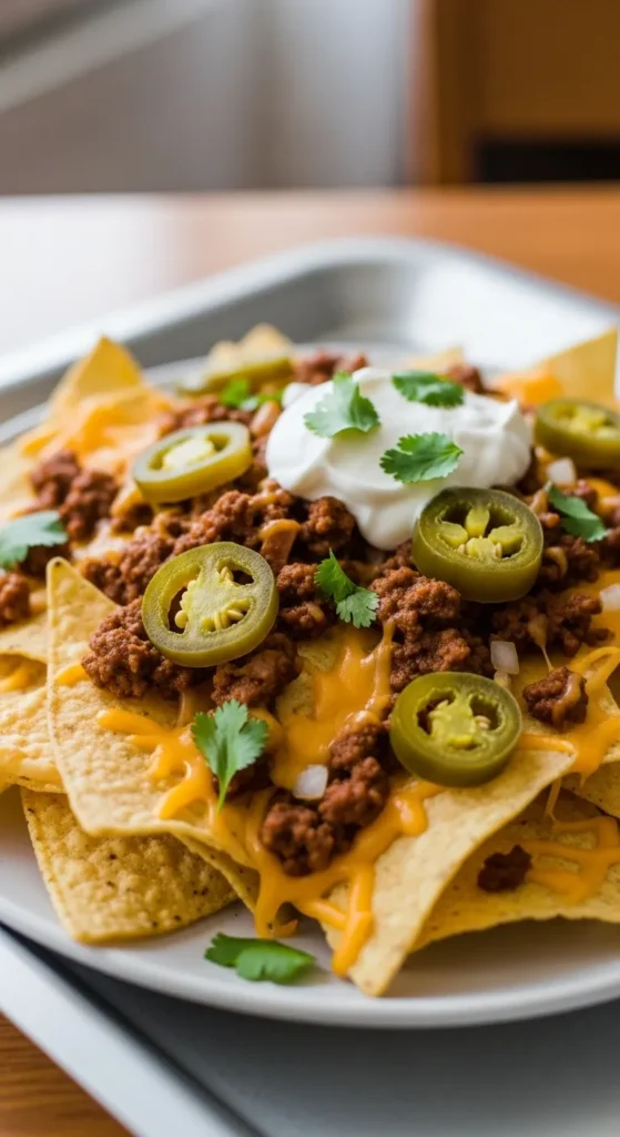 Easy Beef Nacho Plate