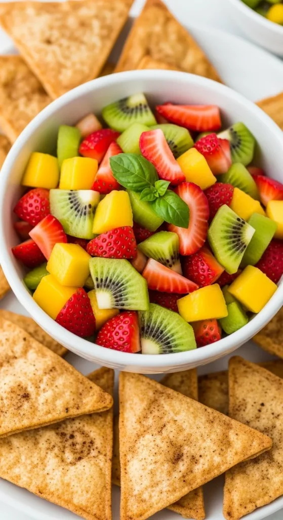 Fruit Salsa with Cinnamon Chips