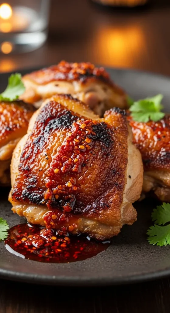 Garlic Chili Oil Chicken Thighs