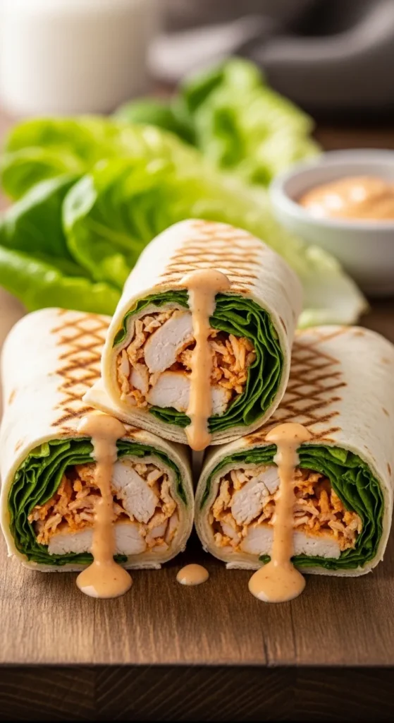 Garlic Lemon Chicken Wraps