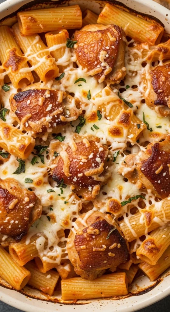 Garlic Tomato Chicken Bake Pasta