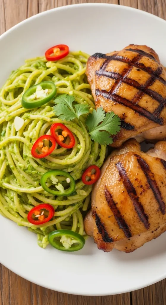 Green Chili Chicken Pasta
