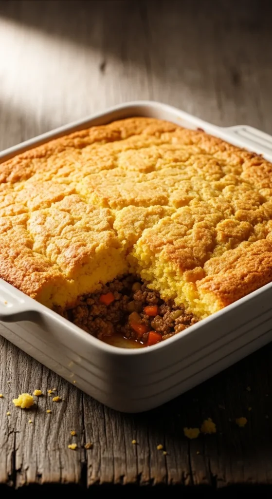 Ground Beef Cornbread Casserole