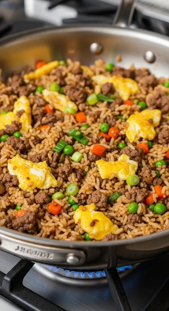 Ground Beef Fried Rice
