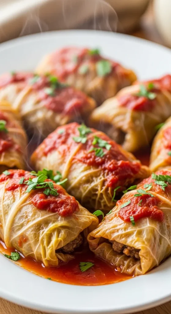 Ground Beef Stuffed Cabbage Rolls