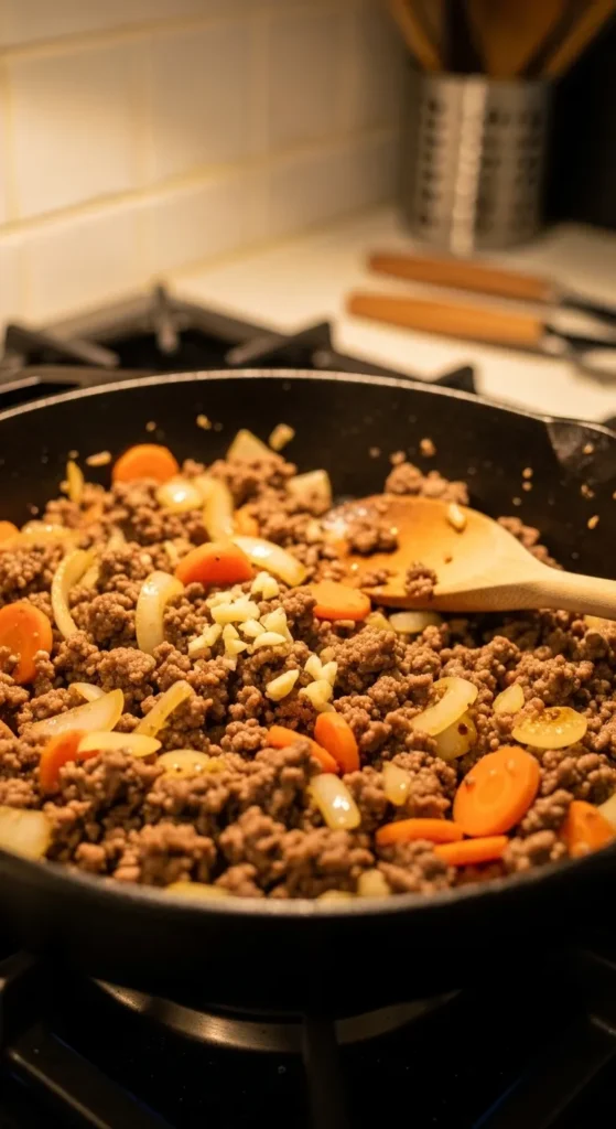 Ground Beef and Carrot Skillet