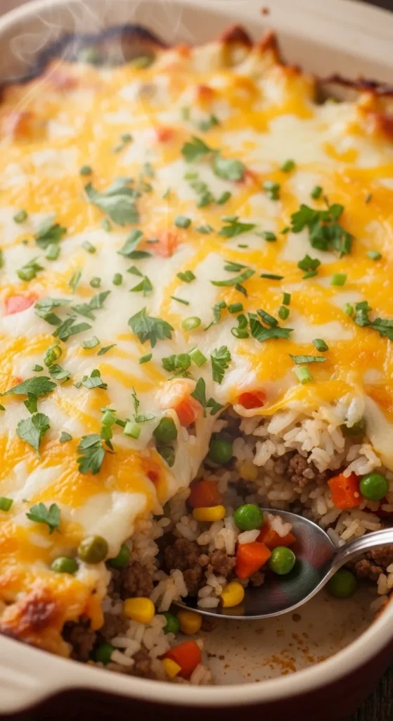 Ground Beef and Rice Casserole