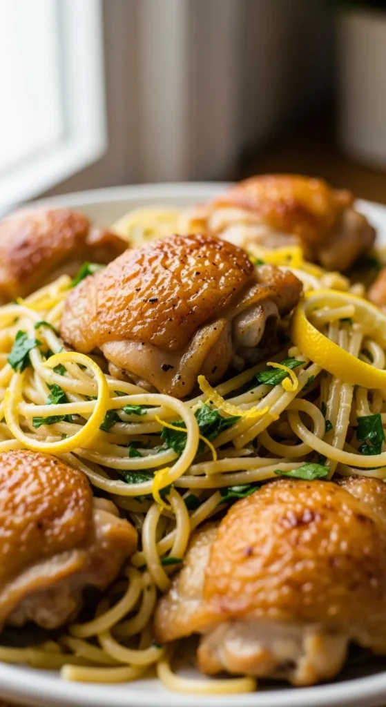  Lemon Butter Chicken Thigh Pasta