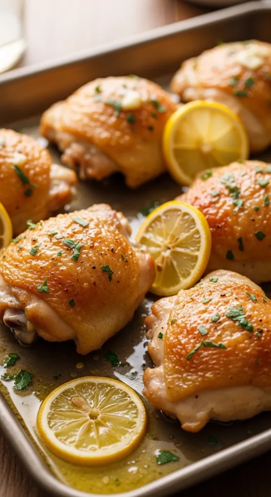 Lemon Garlic Butter Chicken Thighs