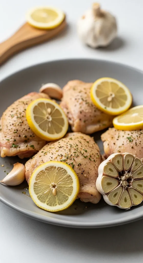 Lemon Garlic Chicken Thighs