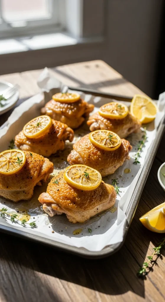 Lemon Pepper Baked Chicken Thighs