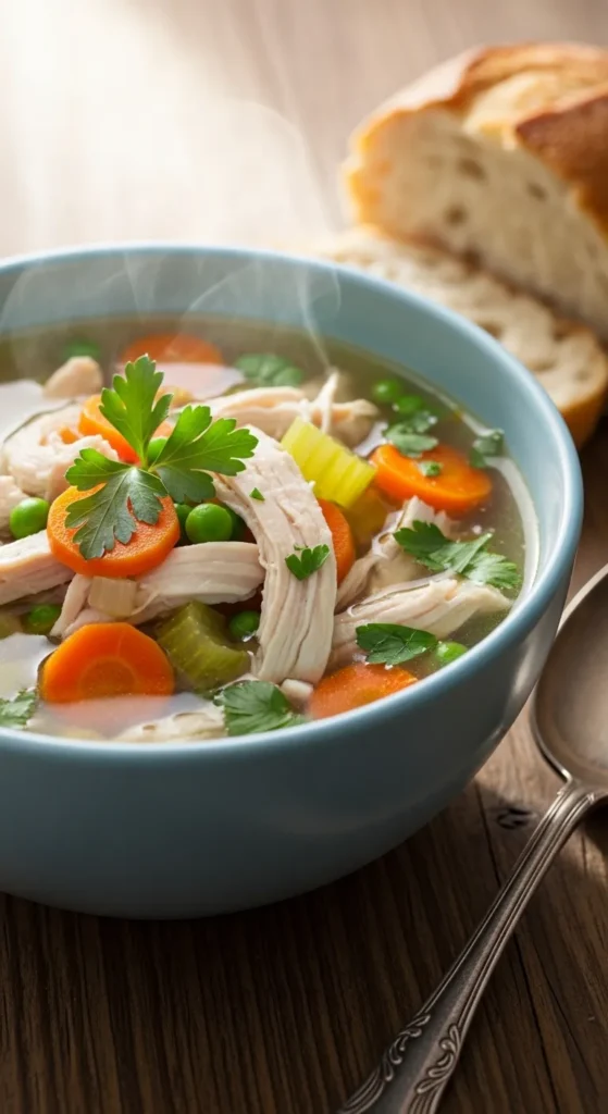 Light Chicken Soup with Thighs