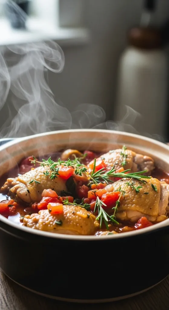 Light Tomato Chicken Thigh Stew