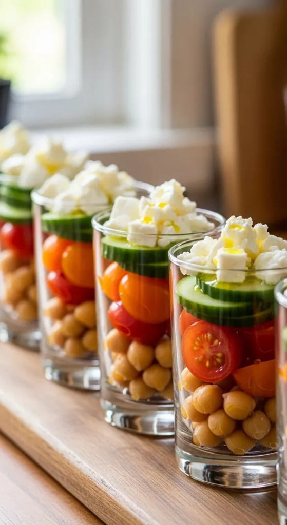 Mediterranean Chickpea Salad Cups