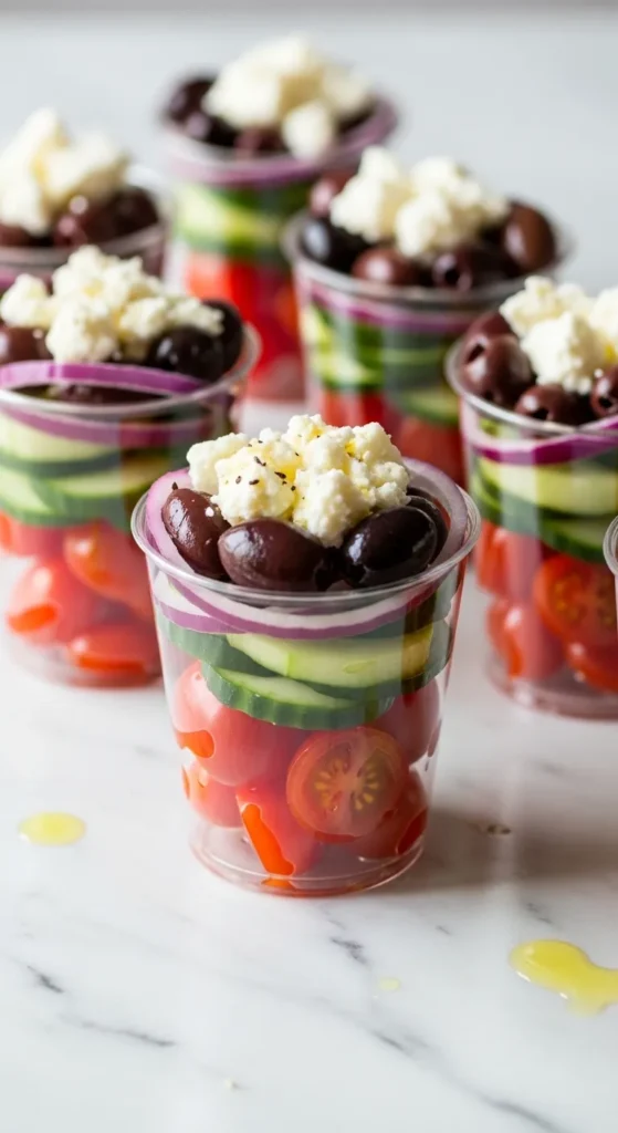 Mini Greek Salad Cups