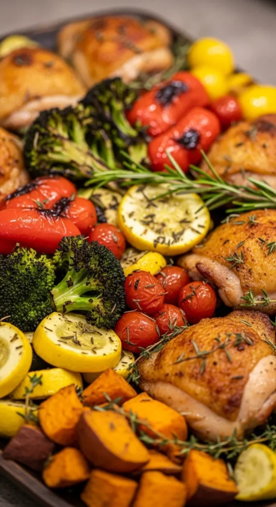 Mixed Veg Chicken Sheet Pan