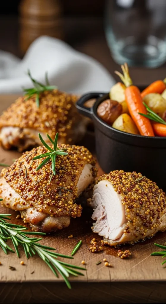 Mustard Crusted Chicken Thighs