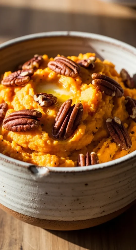 Nutty Pecan Mashed Sweet Potatoes