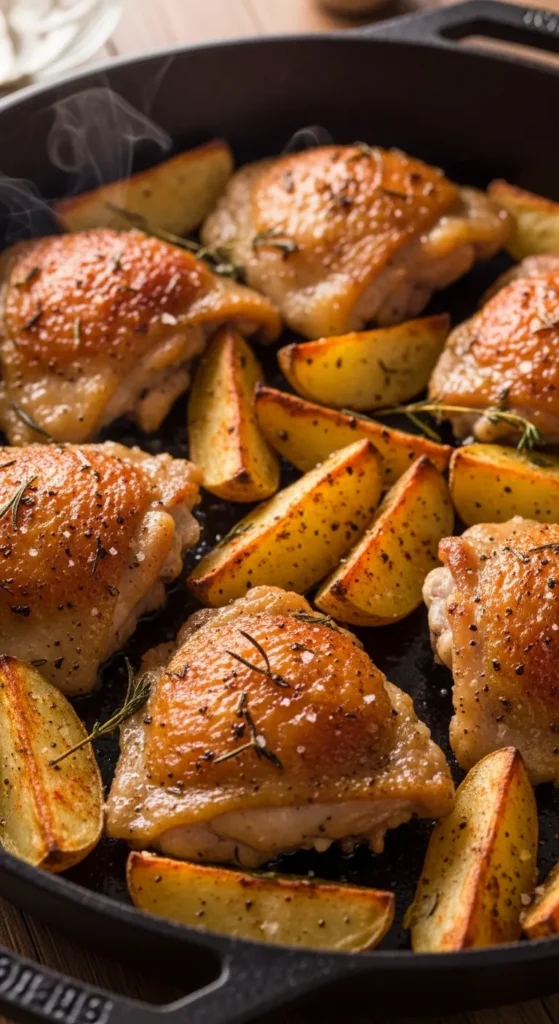 One-Pan Chicken Thighs and Potatoes