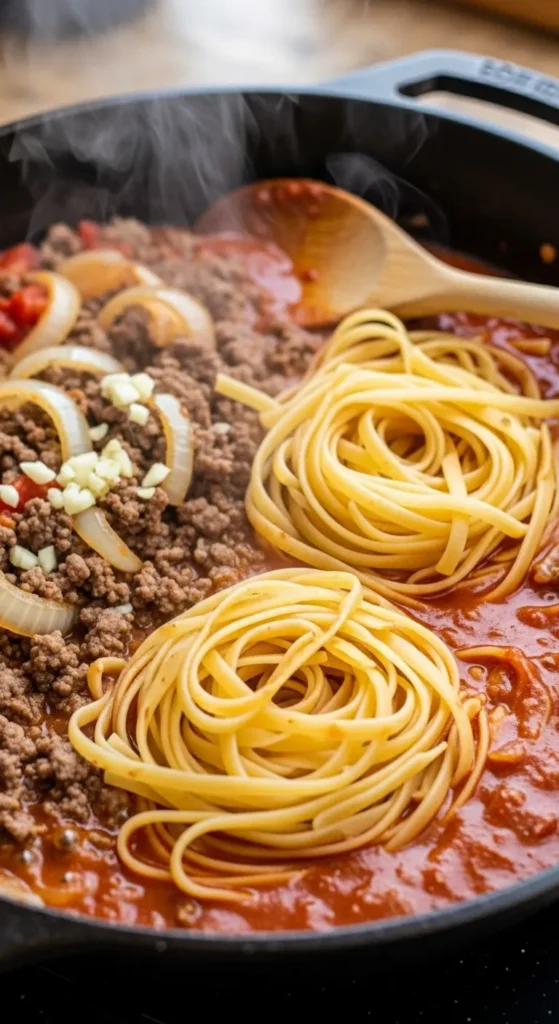 One-Pot Beef Pasta Skillet