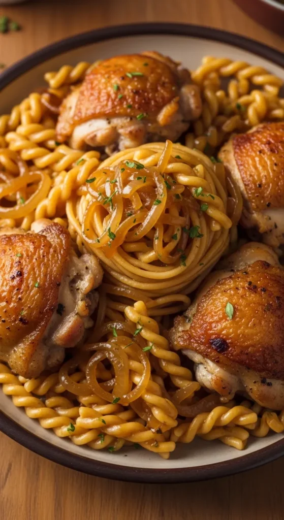  Onion Gravy Chicken Pasta