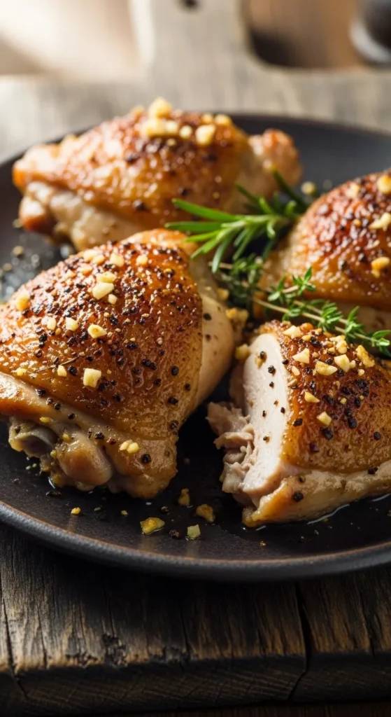 Pepper Garlic Chicken Thighs