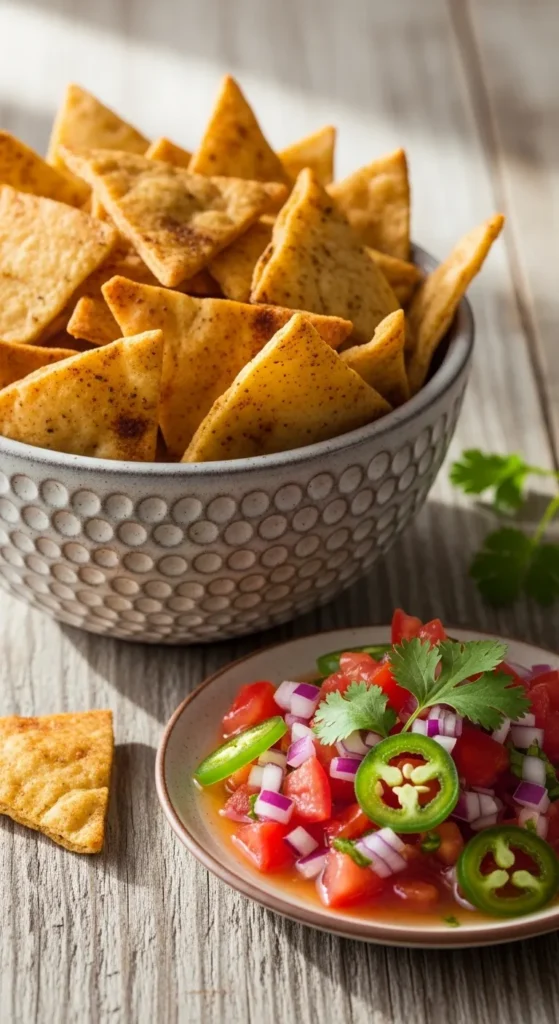 Pita Chips with Salsa