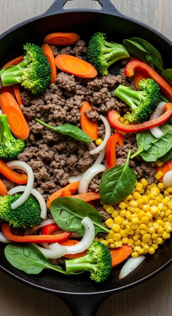 Quick Beef Veggie Mix