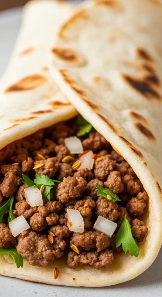 Simple Beef Flatbread Wraps