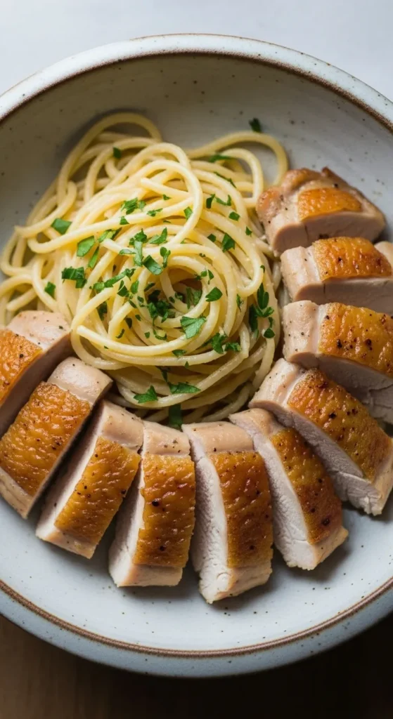 Simple Butter Chicken Thigh Pasta