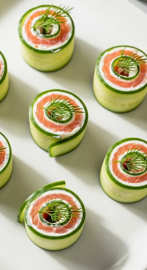 Smoked Salmon Cucumber Rolls