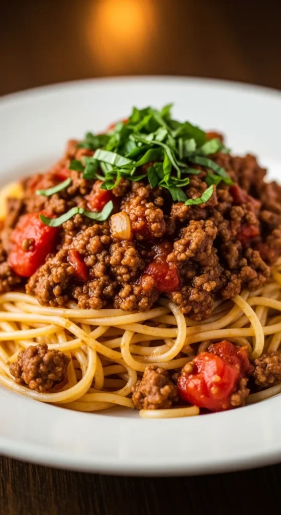 Spaghetti with Simple Meat Sauce