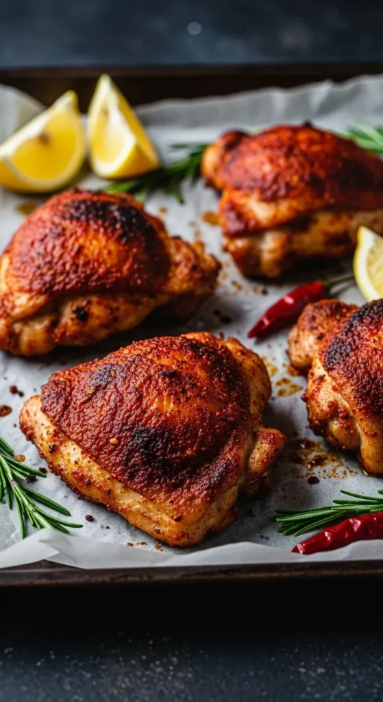 Spicy Baked Chicken Thighs