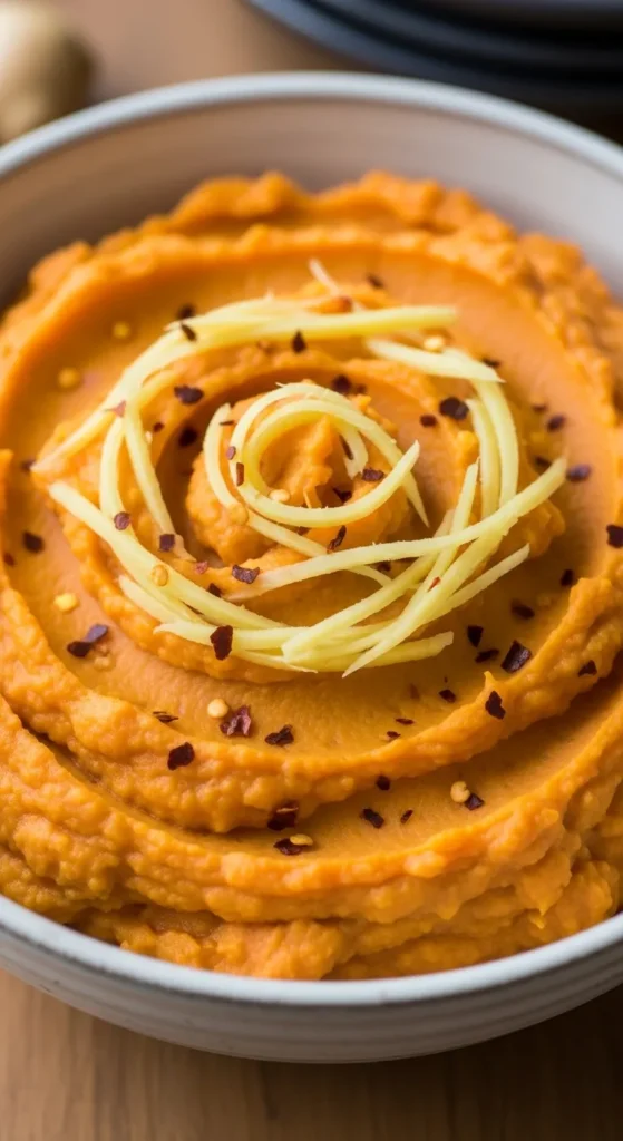 Spicy Ginger Mashed Sweet Potatoes