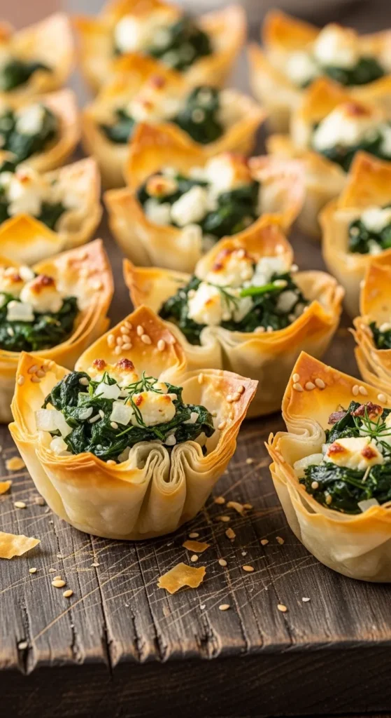 Spinach and Feta Phyllo Cups