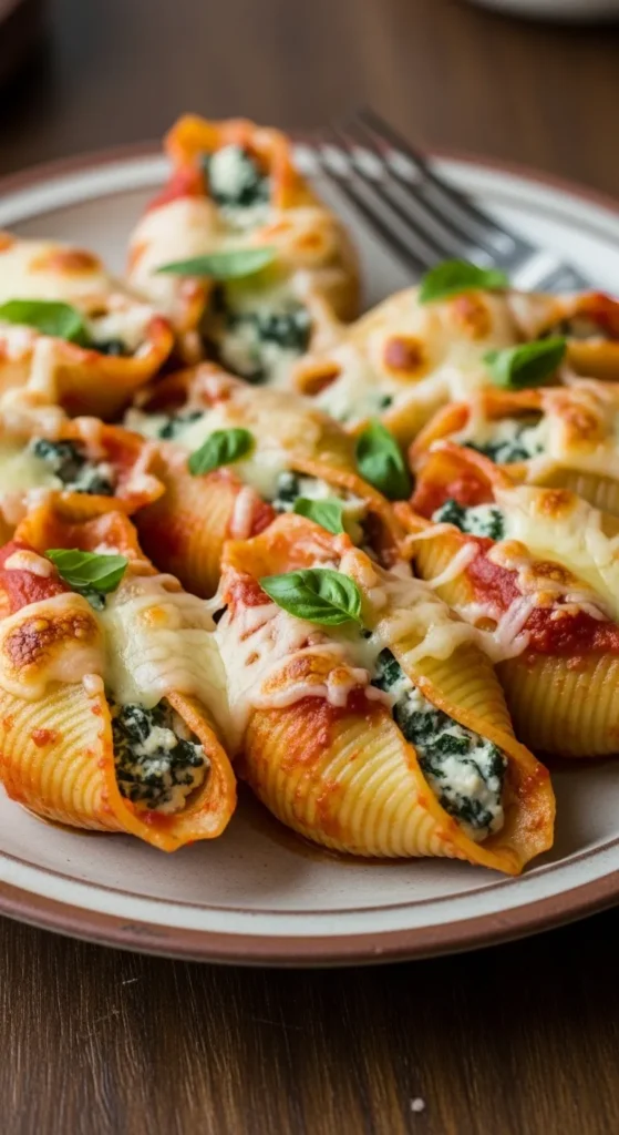 Spinach and Ricotta Stuffed Shells