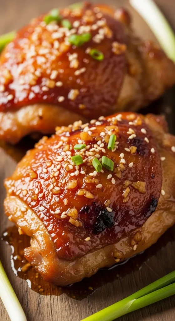 Sticky Garlic Chicken Thighs