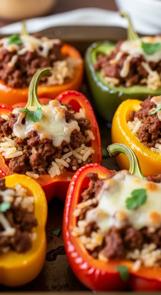 Stuffed Bell Peppers with Lean Beef