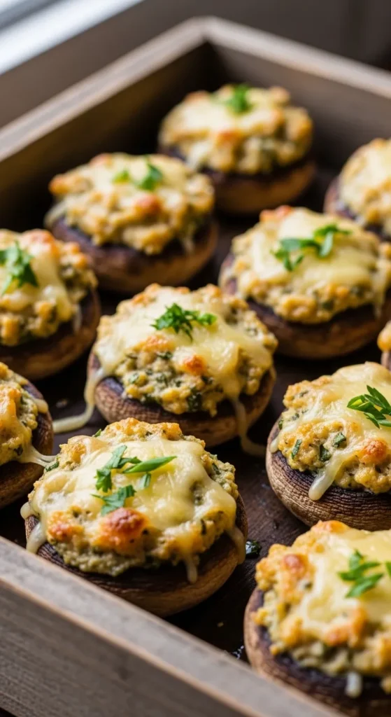 Stuffed Mushrooms with Garlic and Herbs