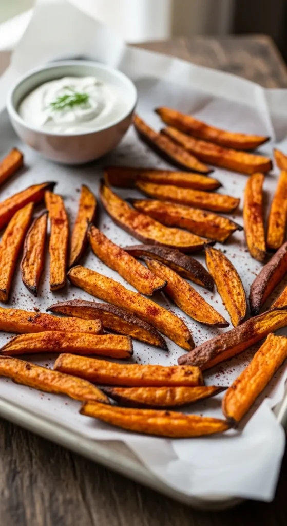 Sweet Potato Fries with Yogurt Dip