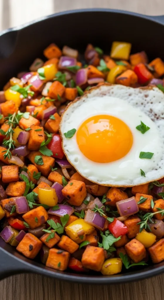 Sweet Potato Hash with Eggs