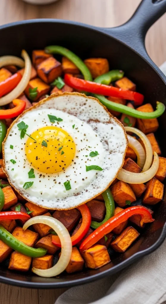 Sweet Potato Hash with Eggs
