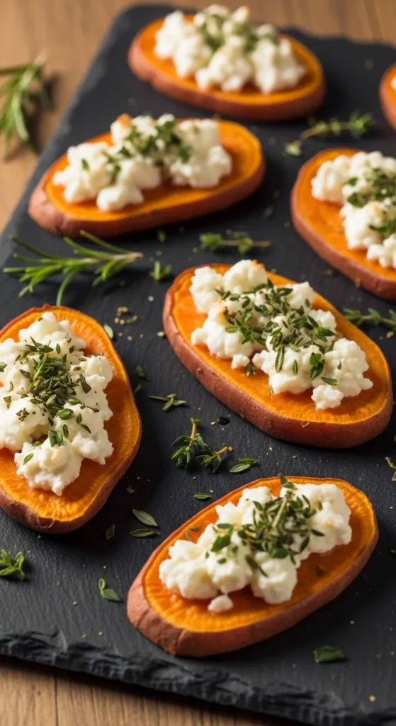 Sweet Potato Rounds with Toppings