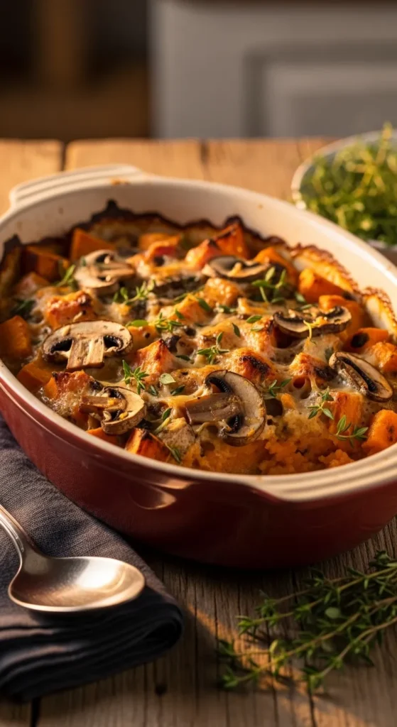  Sweet Potato and Mushroom Bake